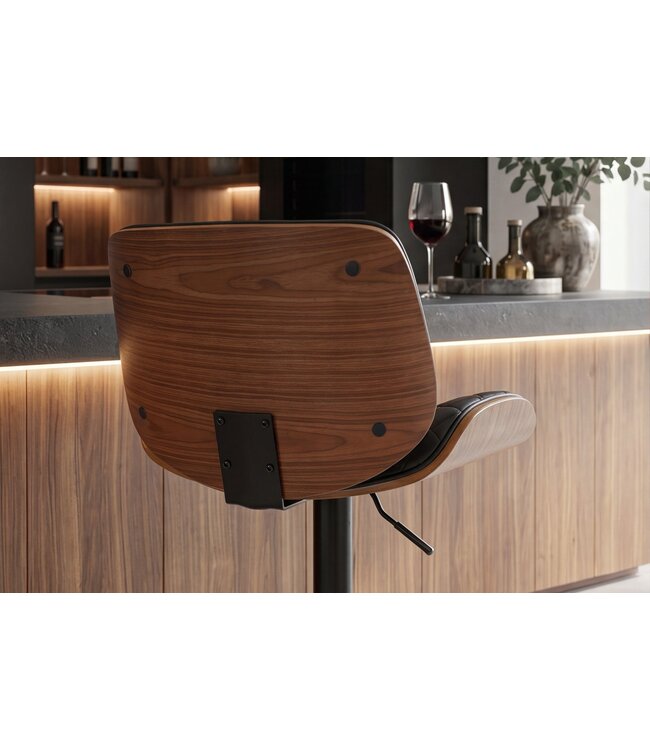 Invicta Interior Barkruk CHICAGO 360° 89-111cm essenfineer kunstleer zwart bruin