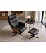 Invicta Interior Draaifauteuil VOGUE 360° verstelbare rugleuning fineer kunstleer zwart bruin