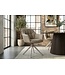 Invicta Interior Draaibare fauteuil PAPILLON roteerbaar 180° met armleuningen fluweel beige greige