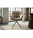 Invicta Interior Draaibare fauteuil PAPILLON roteerbaar 180° met armleuningen fluweel beige greige