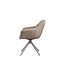 Invicta Interior Draaibare fauteuil PAPILLON roteerbaar 180° met armleuningen fluweel beige greige
