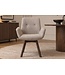 Invicta Interior Draaibare stoel BALTIC 360° met armleuningen bouclé tweed zacht taupe bruin