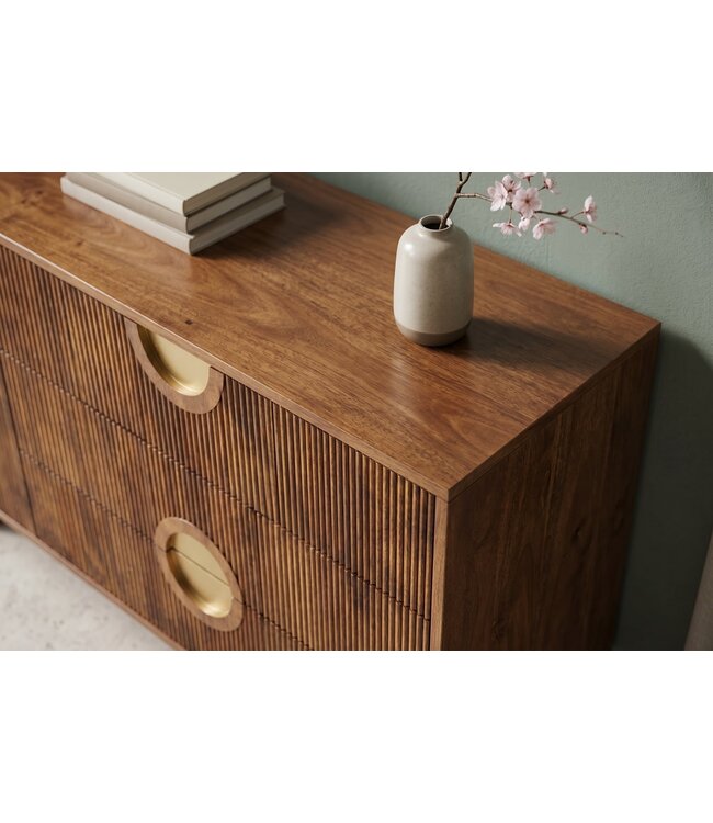 Invicta Interior Dressoir MADISON 180cm gestructureerd front mangohout bruin