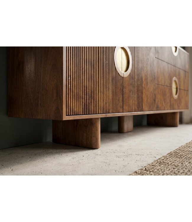 Invicta Interior Dressoir MADISON 180cm gestructureerd front mangohout bruin