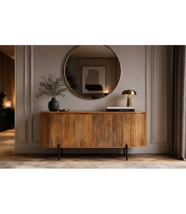 Invicta Interior Dressoir GATSBY 160cm retro stijl mangohout naturel