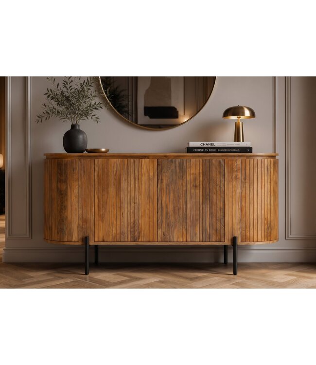 Invicta Interior Dressoir GATSBY 160cm retro stijl mangohout naturel
