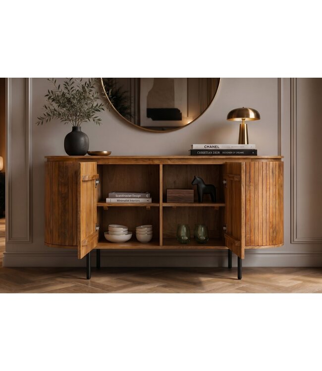 Invicta Interior Dressoir GATSBY 160cm retro stijl mangohout naturel