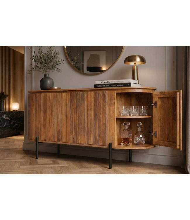 Invicta Interior Dressoir GATSBY 160cm retro stijl mangohout naturel