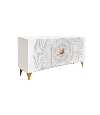 Invicta Interior Dressoir GOLDEN SUNSET 140cm 3D mangohout wit