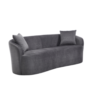 Invicta Interior Tweepersoonsbank ELEMENTAL 180cm fluweel grafiet grijs