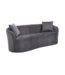 Invicta Interior Tweepersoonsbank ELEMENTAL 180cm fluweel grafiet grijs