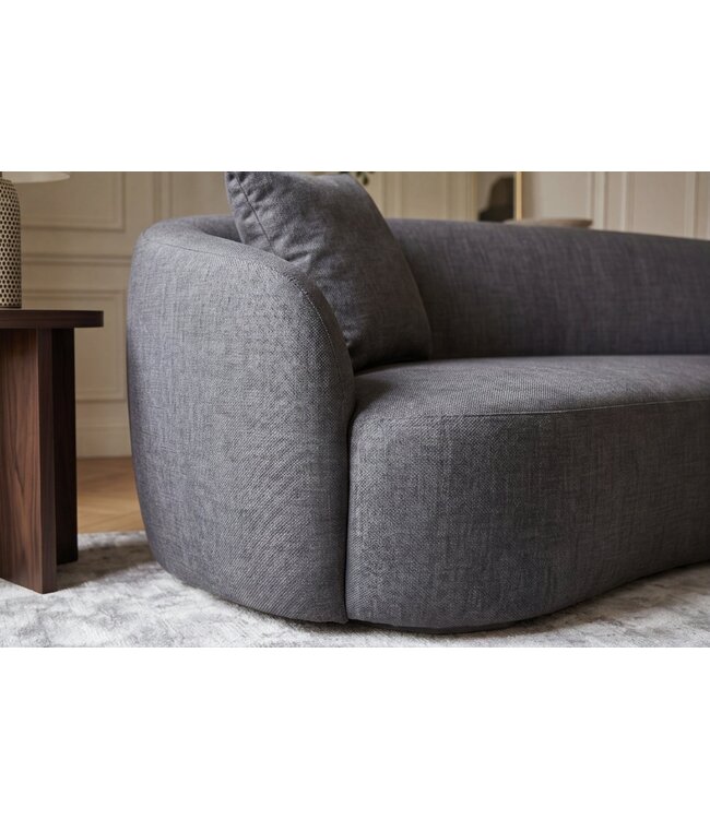 Invicta Interior Tweepersoonsbank ELEMENTAL 180cm fluweel grafiet grijs