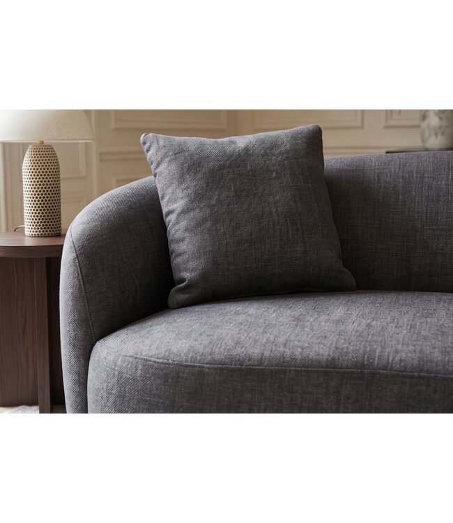 Invicta Interior Tweepersoonsbank ELEMENTAL 180cm fluweel grafiet grijs