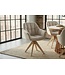 Invicta Interior Draaibare fauteuil PAPILLON 180° met armleuningen fluweel beige eik