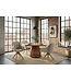 Invicta Interior Draaibare fauteuil PAPILLON 180° met armleuningen fluweel beige eik