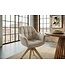 Invicta Interior Draaibare fauteuil PAPILLON 180° met armleuningen fluweel beige eik