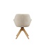 Invicta Interior Draaibare fauteuil PAPILLON 180° met armleuningen fluweel beige eik
