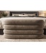 Invicta Interior Bankje met opbergruimte VOGUE 85cm ovaal bekleed fluweel champagne