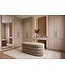 Invicta Interior Bankje met opbergruimte VOGUE 85cm ovaal bekleed fluweel champagne