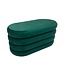 Invicta Interior Bankje VOGUE 85cm ovaal bekleed met opbergruimte fluweel groen