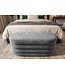 Invicta Interior Bankje VOGUE 85cm ovaal bekleed met opbergvak fluweel grijs