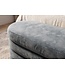 Invicta Interior Bankje VOGUE 85cm ovaal bekleed met opbergvak fluweel grijs