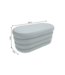 Invicta Interior Bankje VOGUE 85cm ovaal bekleed met opbergvak fluweel grijs