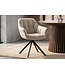 Invicta Interior Draaibare fauteuil PAPILLON roteerbaar 180° met armleuningen leder beige