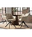 Invicta Interior Draaibare fauteuil PAPILLON roteerbaar 180° met armleuningen leder beige