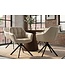 Invicta Interior Draaibare fauteuil PAPILLON roteerbaar 180° met armleuningen leder beige