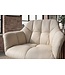 Invicta Interior Draaibare fauteuil PAPILLON roteerbaar 180° met armleuningen leder beige
