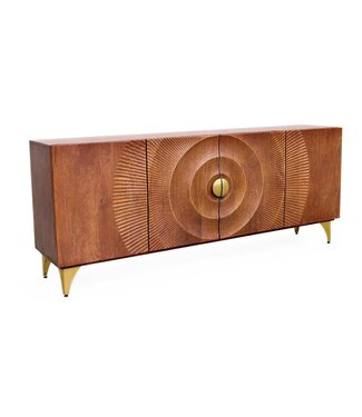 Invicta Interior Dressoir GOLDEN SUNSET 180cm 3D mango wood bruin