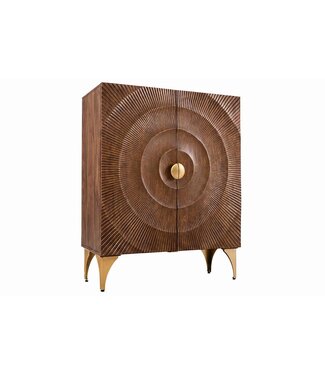 Invicta Interior Highboard GOLDEN SUNSET 120cm 3D mangohout bruin