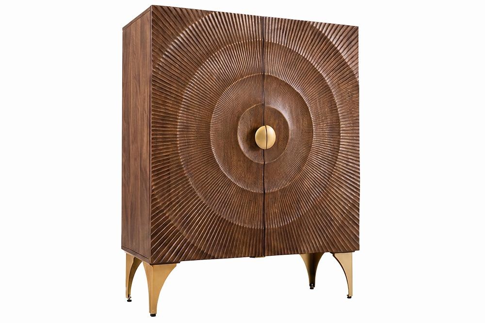 Highboard GOLDEN SUNSET 120cm 3D mangohout bruin - 49242