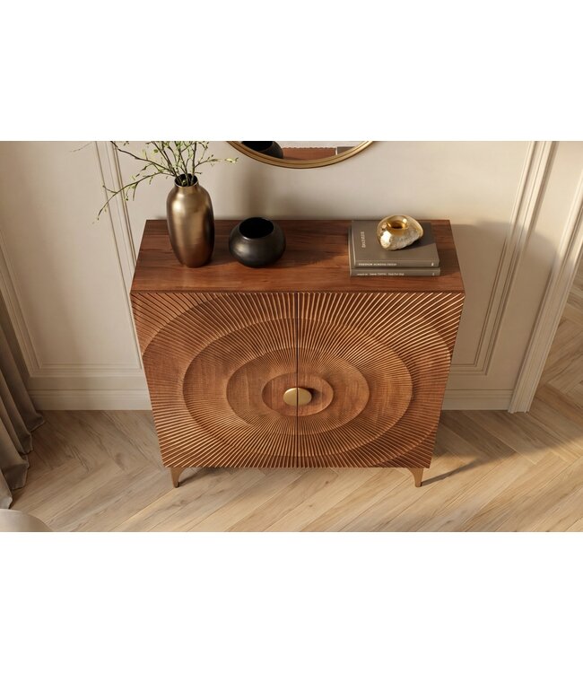 Invicta Interior Highboard GOLDEN SUNSET 120cm 3D mangohout bruin