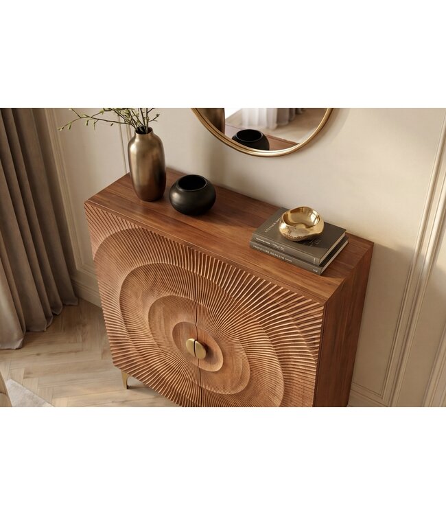 Invicta Interior Highboard GOLDEN SUNSET 120cm 3D mangohout bruin