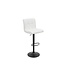 Invicta Interior Barkruk MODENA 92-116cm 360° draaibaar kunstleer wit met zwart metalen frame