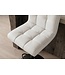 Invicta Interior Barkruk MODENA 92-116cm 360° draaibaar kunstleer wit met zwart metalen frame
