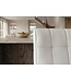 Invicta Interior Barkruk MODENA 92-116cm 360° draaibaar kunstleer wit met zwart metalen frame