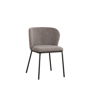 Invicta Interior Stoel LYON zwart metaal rek grijs-beige