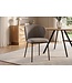 Invicta Interior Stoel LYON zwart metaal rek grijs-beige