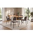 Invicta Interior Stoel LYON zwart metaal rek grijs-beige
