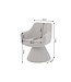 Invicta Interior Draaibare stoel AMBIENTO 180° met automatische terugkeer en armleuningen bruin
