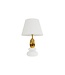 Invicta Interior Tafellamp STONES OF ZEN 45cm met verstelbare lampenkap wit goud