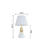Invicta Interior Tafellamp STONES OF ZEN 45cm met verstelbare lampenkap wit goud