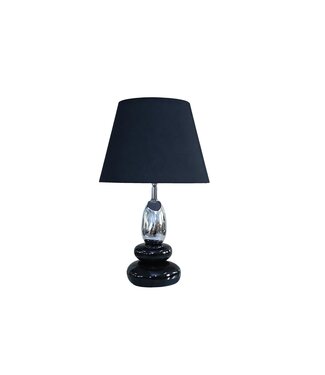 Invicta Interior Tafellamp STONES OF ZEN 45cm met verstelbare lampenkap zwart zilver
