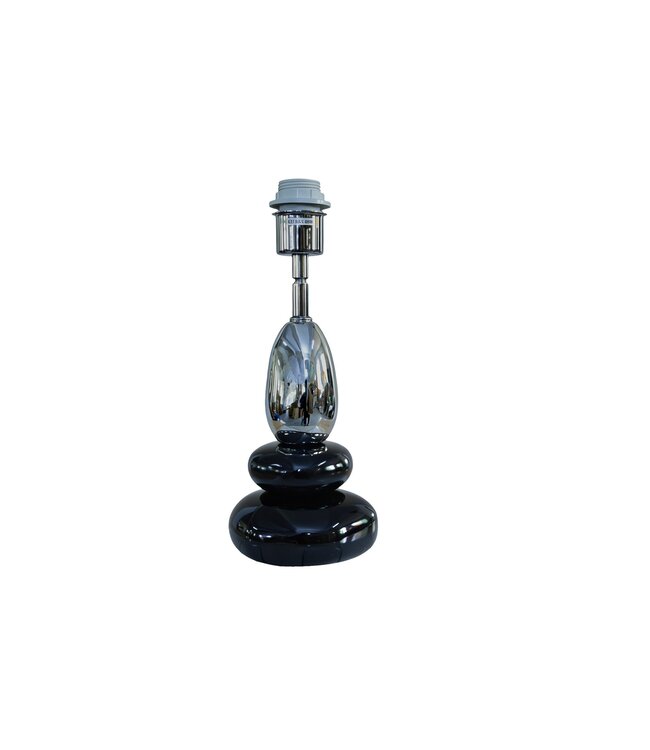 Invicta Interior Tafellamp STONES OF ZEN 45cm met verstelbare lampenkap zwart zilver