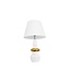 Invicta Interior Tafellamp STONES OF ZEN 70cm met verstelbare lampenkap wit goud