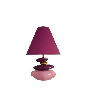Invicta Interior Tafellamp STONES OF ECSTASY 60cm met verstelbare lampenkap roze goud
