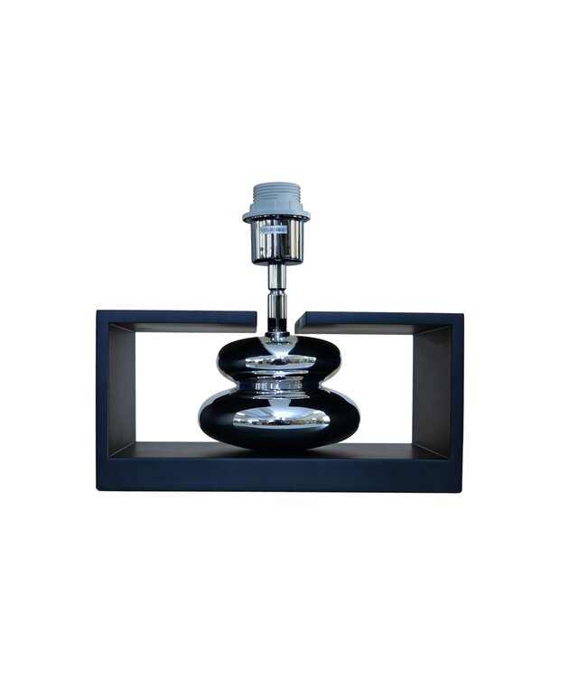 Invicta Interior Tafellamp GRACIA 35cm met verstelbare lampenkap zwart zilver
